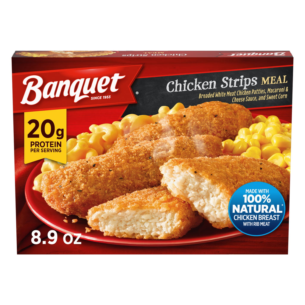Banquet Chicken Strips with Mac and Cheese Frozen Meal 8.9 Oz