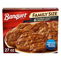 Banquet Salisbury Steaks & Brown Gravy Frozen Family Meal 27 Oz