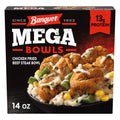 Banquet Mega Bowls Chicken Fried Beef Steak Frozen Meal 14 Oz
