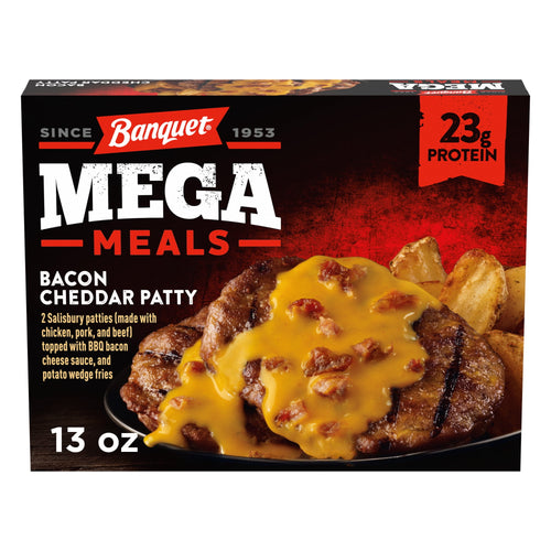 Banquet Mega Meals Bacon Cheddar Patty Frozen Meal 11.5 Oz