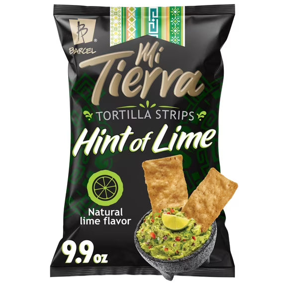 Barcel Mi Tierra Hint of Lime 9.9 oz Bag, Salt and Lime Tortilla Chip Strips