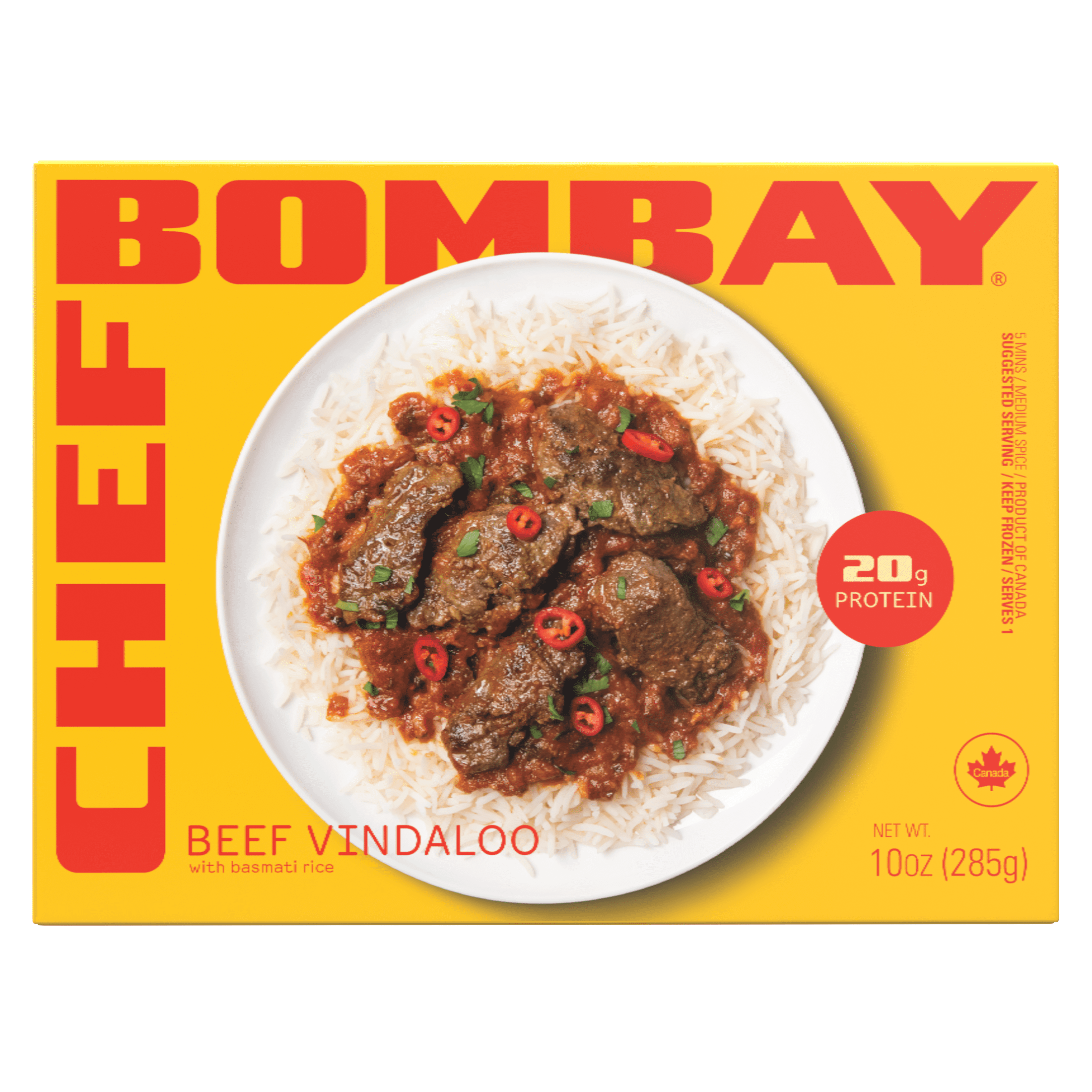 Chef Bombay Beef Vindaloo with Basmati Rice Frozen Meal 10 Oz