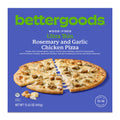 Bettergoods Wood-Fired Ultra-Thin Roasted Garlic and Rosemary Chicken Pizza 15.6 Oz Frozen