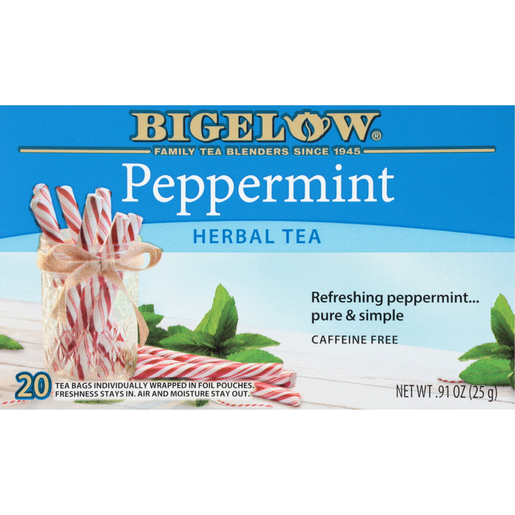 Bigelow Tea Peppermint Caffeine-Free Herbal Tea Bags 20 Count