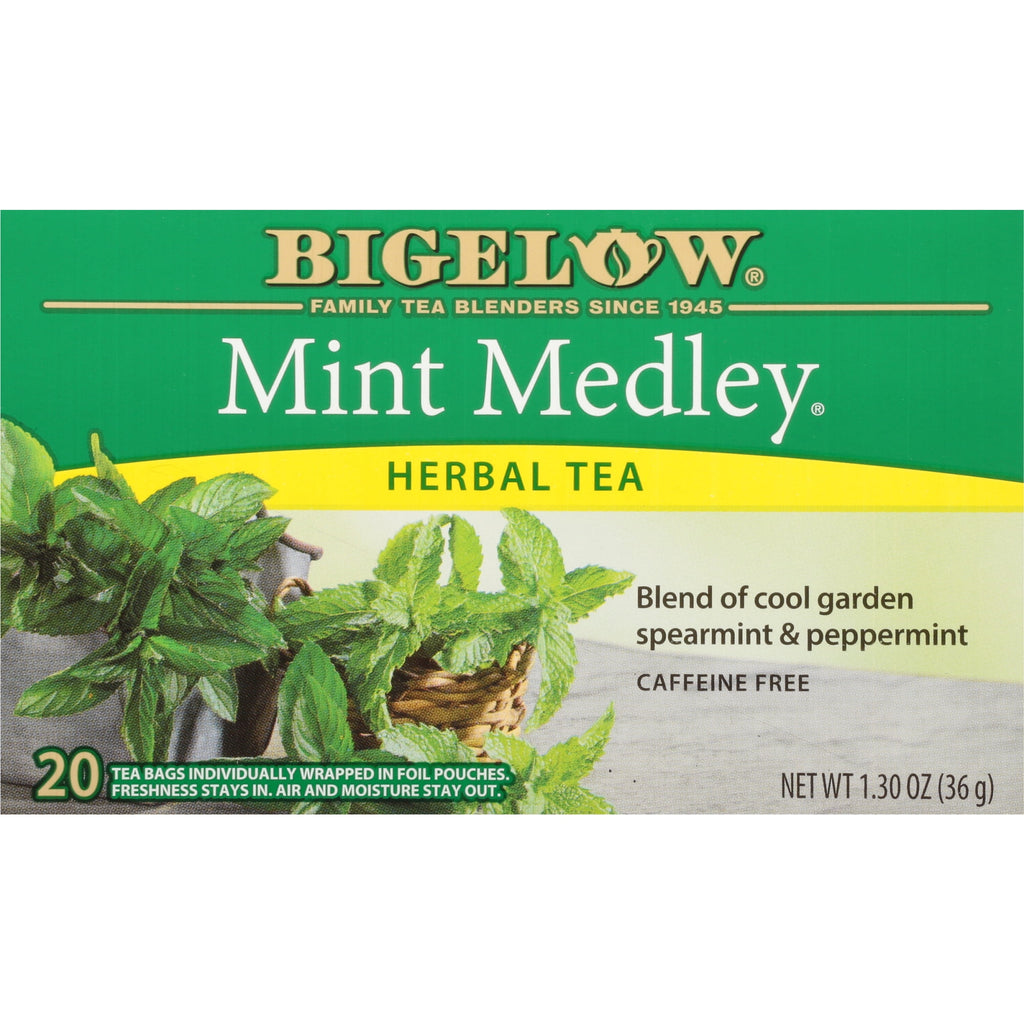 Bigelow Mint Medley Caffeine-Free Herbal Tea Bags 2.99 oz 20 Count