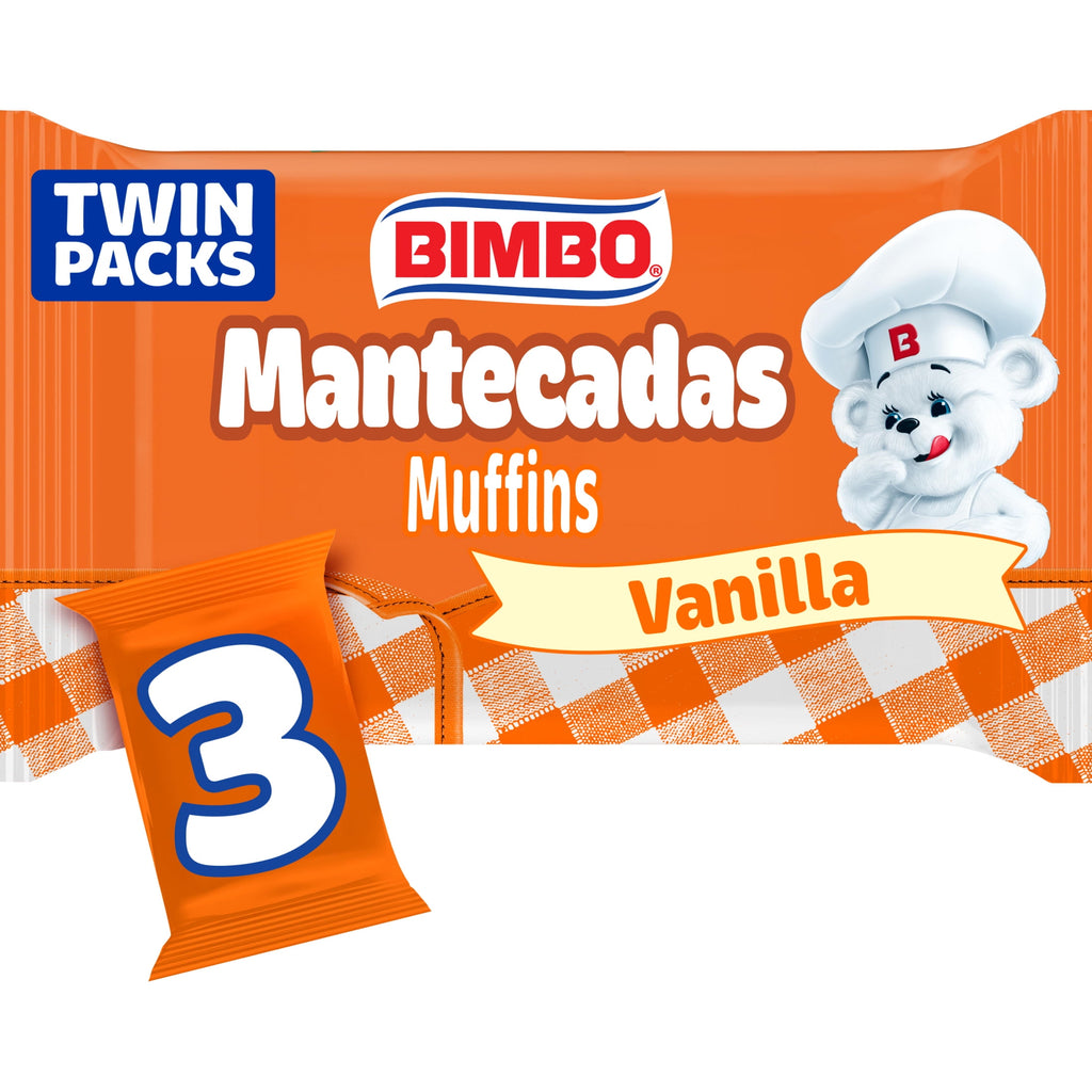 Mantecadas Vanilla Muffins 11.1 Oz 3 Count Bimbo