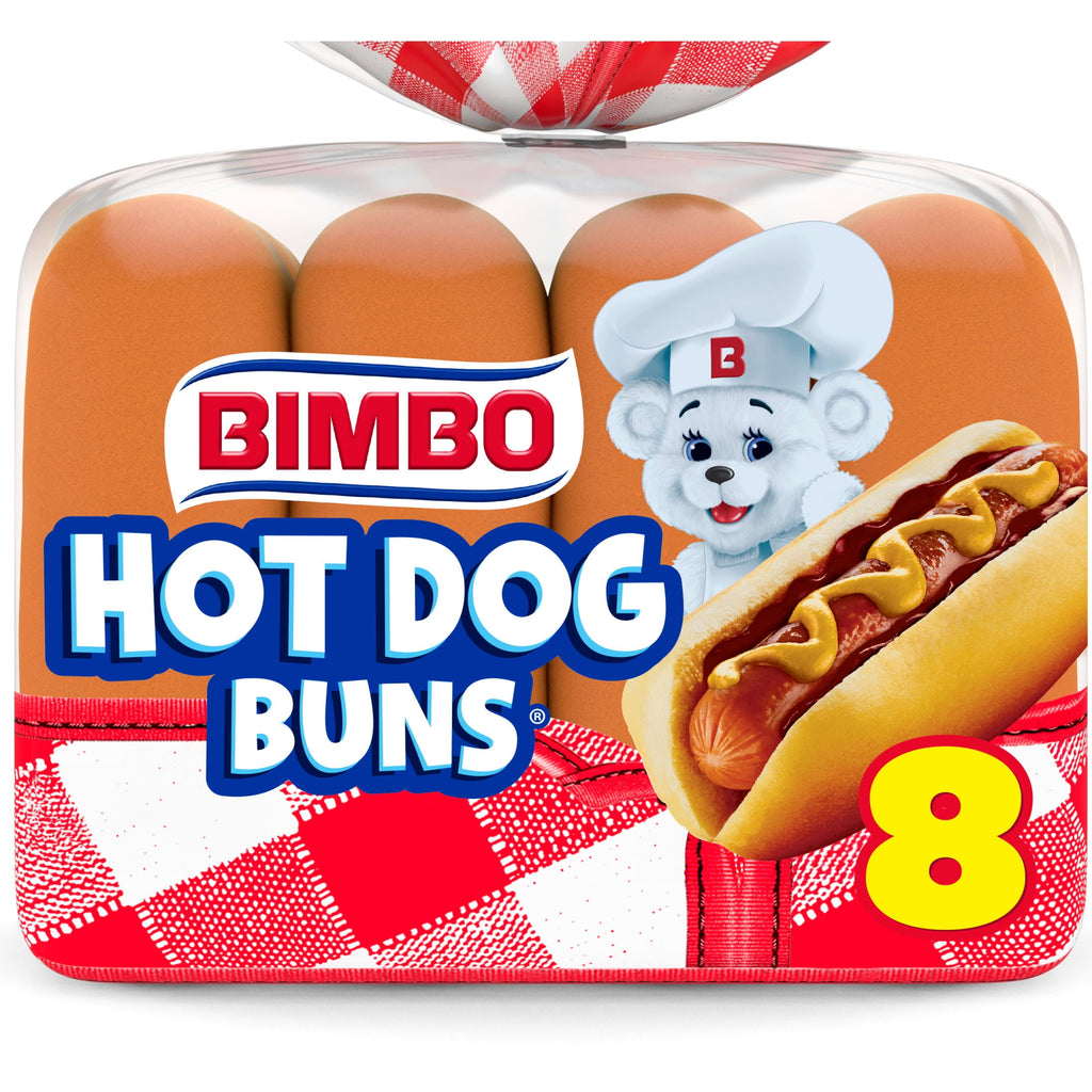 White Hot Dog Buns 14 Oz 8 Count Bimbo