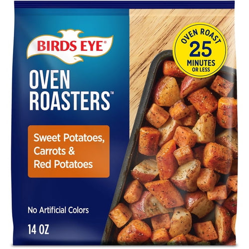 Birds Eye Oven Roasters Seasoned Sweet Potatoes Carrots & Red Potatoes Frozen 14 Oz