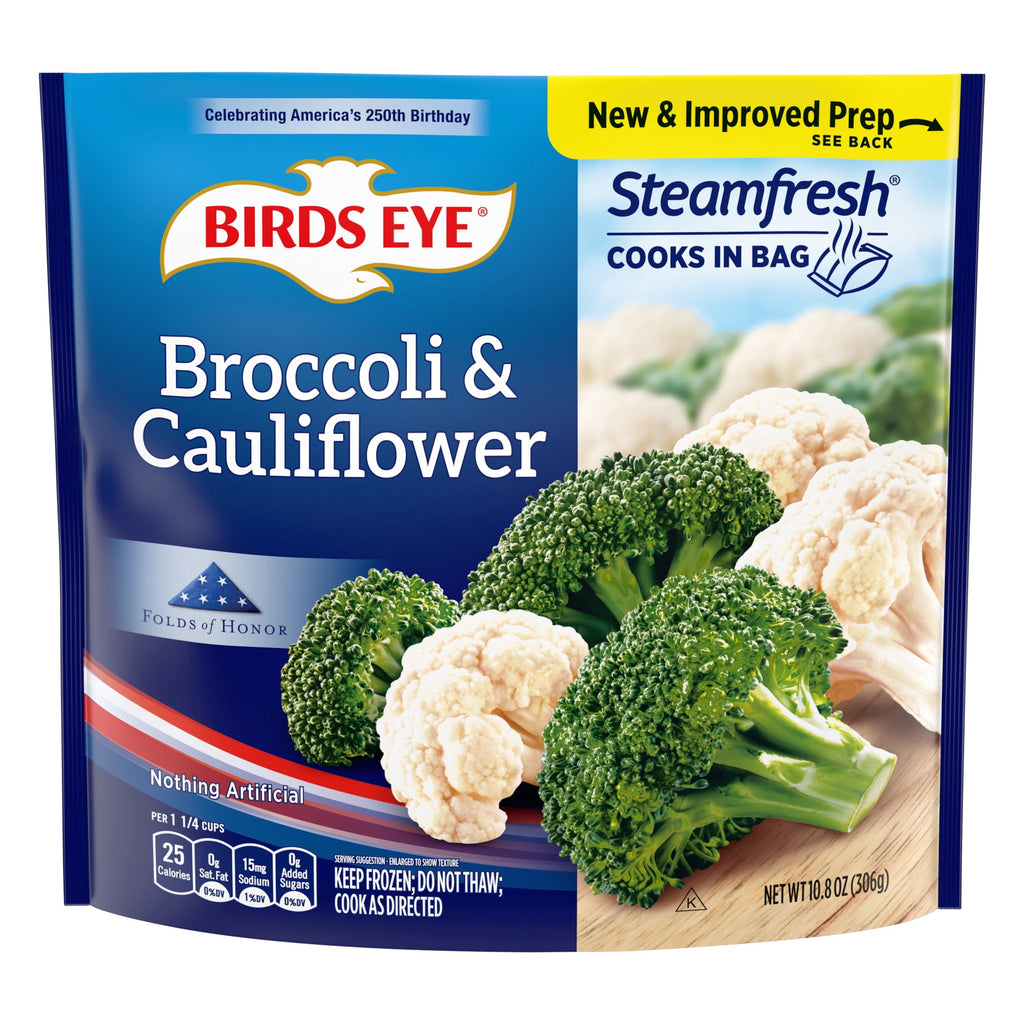 Birds Eye Steamfresh Broccoli Cauliflower Frozen 10.8 Oz