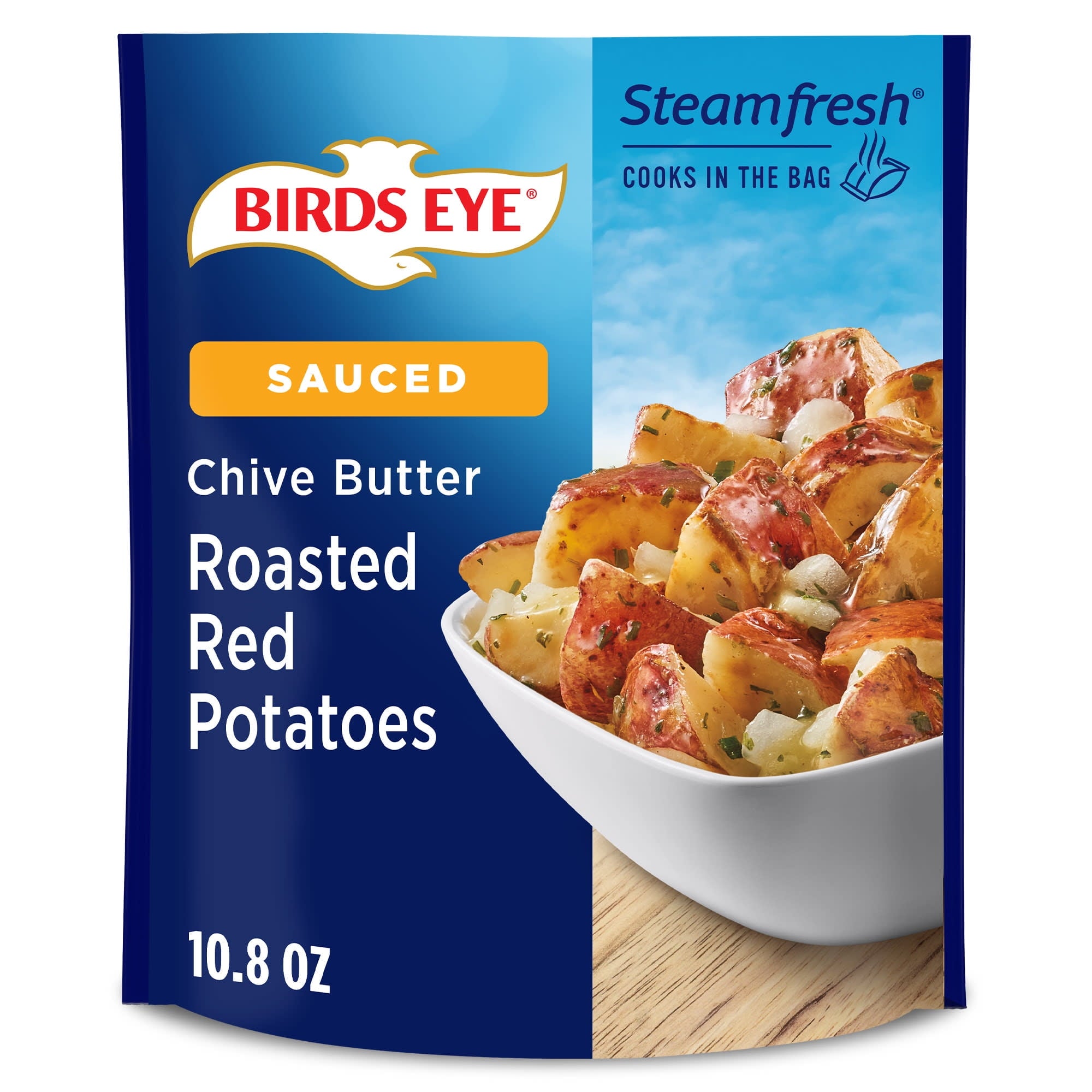 Birds Eye Steamfresh Roasted Red Potatoes Chive Butter Sauce Frozen 10.8 Oz