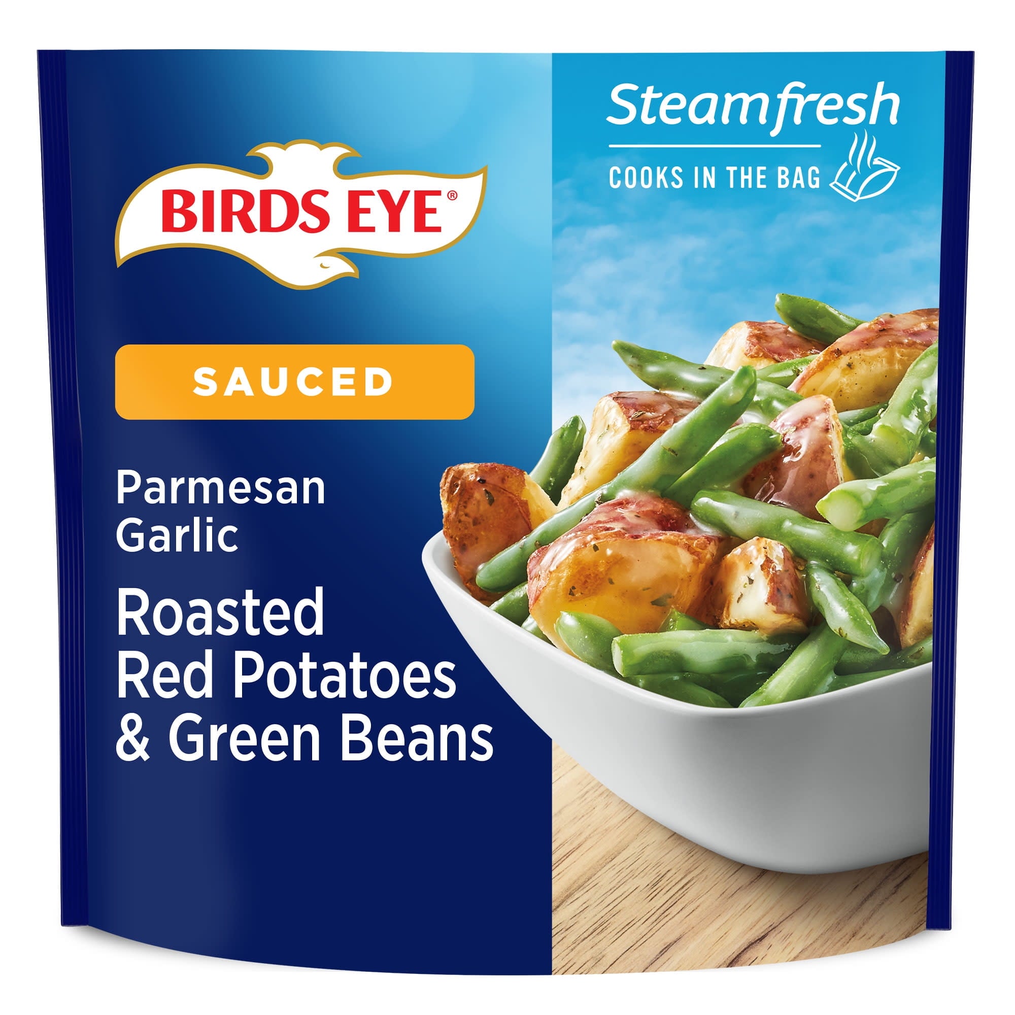 Birds Eye Steamfresh Parmesan Garlic Roasted Red Potatoes & Green Beans Frozen 10.8 Oz