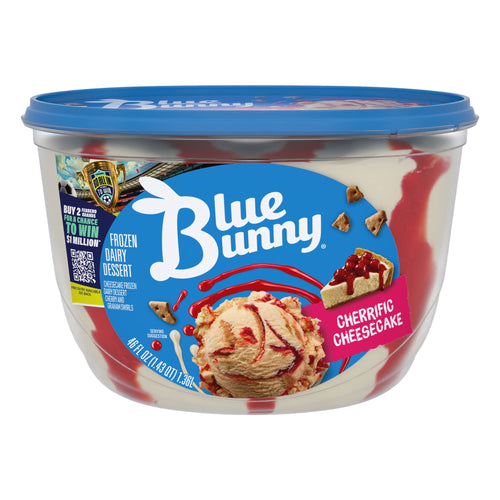 Blue Bunny Cherrific Cheesecake Premium Frozen Dessert 46 Fl Oz Tub
