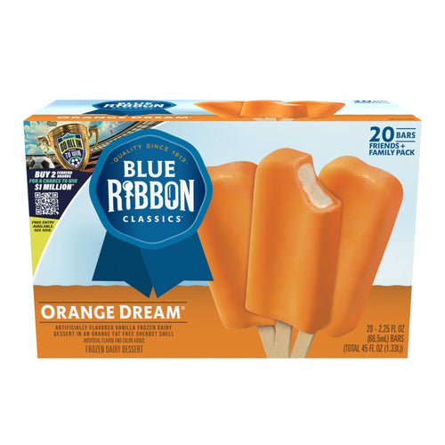 Blue Ribbon Classics Orange Dream Frozen Dessert Bars 20 Count 45 Fl Oz