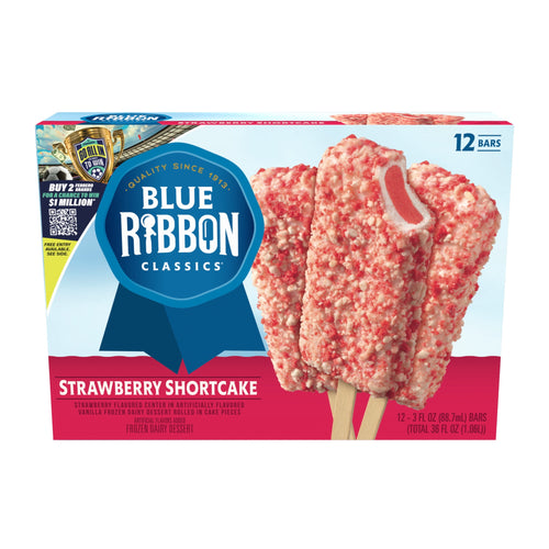 Blue Ribbon Classics Strawberry Shortcake Frozen Dessert Bars 12 Count 36 Fl Oz