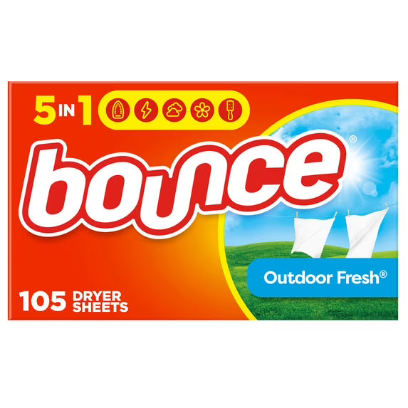Bounce Dryer Sheets, Outdoor Fresh Scent, 105 Count