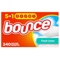 Bounce Dryer Sheets Fresh Linen Scent 240 Count
