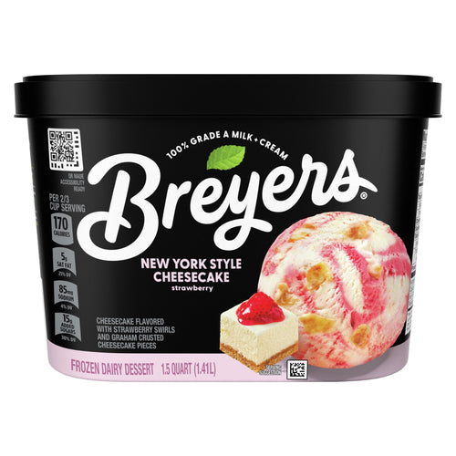 Breyers New York Cheesecake Strawberry Frozen Dessert 48 Oz