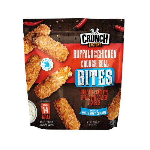 Crunch Factory Buffalo Style Chicken Crunch Roll Bites Frozen 16.8 Oz