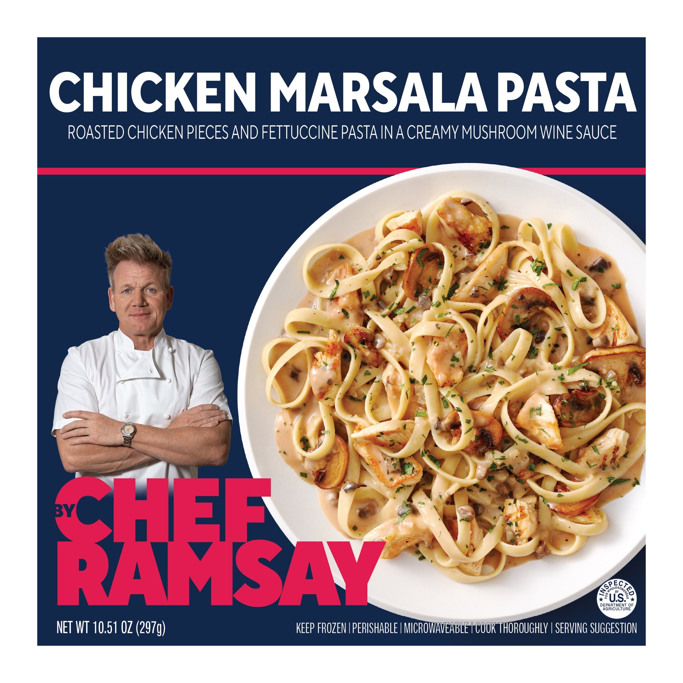 By Chef Ramsay Chicken Marsala Pasta with Roasted Chicken Fettuccine Frozen 10.51 Oz