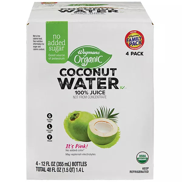 Wegmans Organic Coconut Water 4pk/12oz-48 fl. oz.