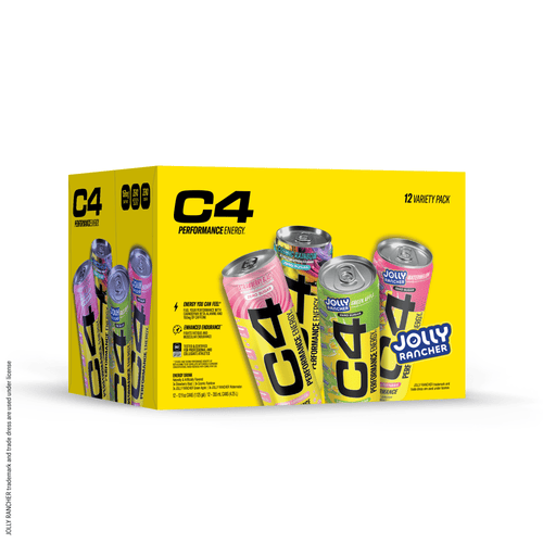 C4 Performance Energy Drink Jolly Rancher & Candy Variety Pack 12 fl oz Cans 12 Pack