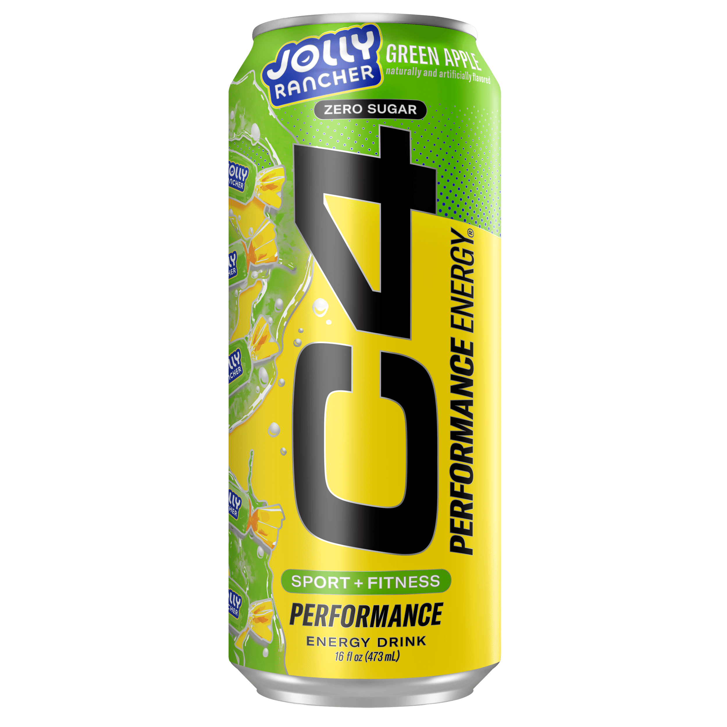 C4 Performance Energy Drink Jolly Rancher Green Apple 16 fl oz Single Can