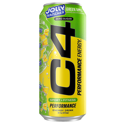 C4 Performance Energy Drink Jolly Rancher Green Apple 16 fl oz Single Can