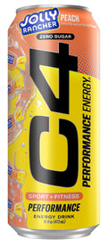 C4 Performance Energy Jolly Rancher Peach Zero Sugar 16 fl oz Single Can