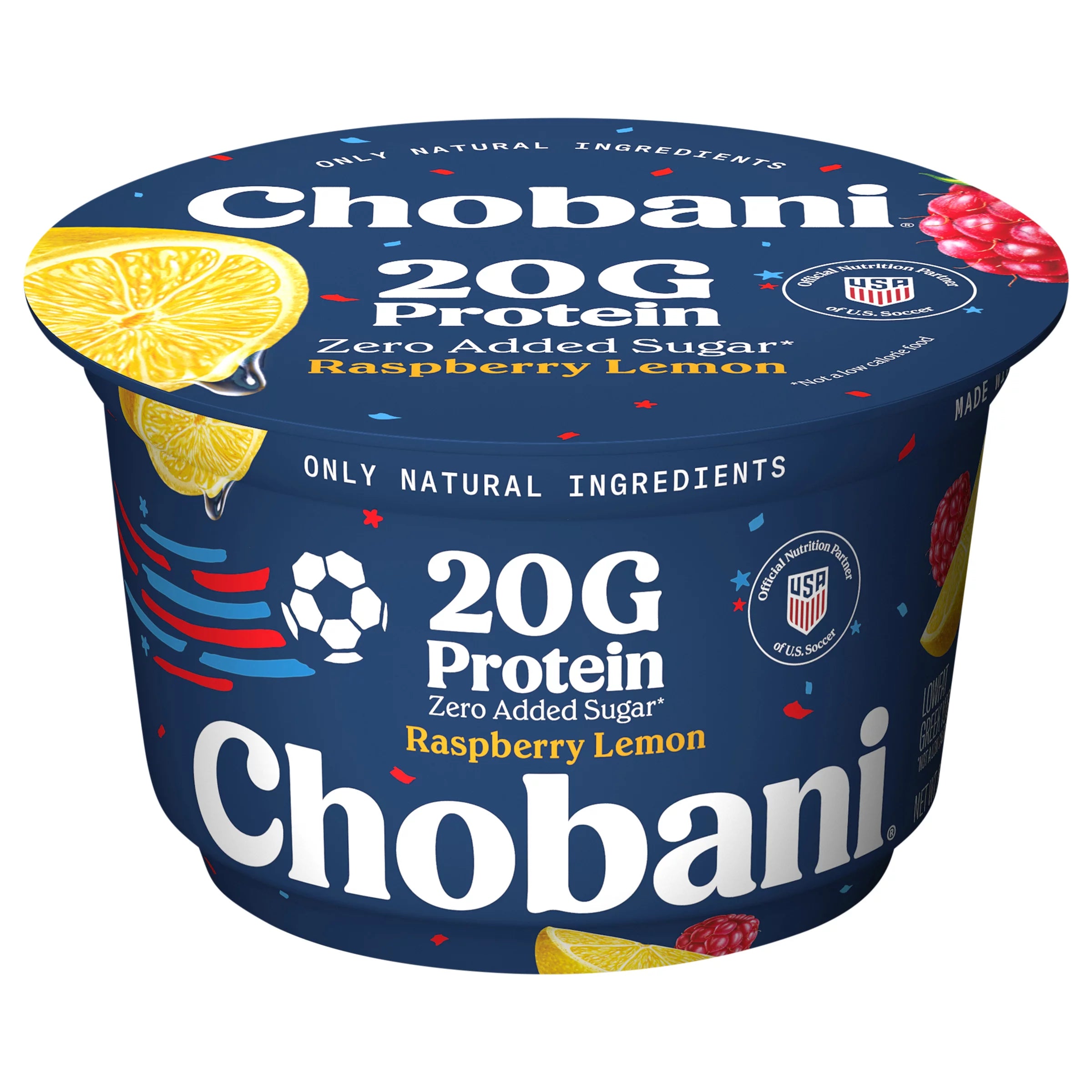 Chobani Zero Added Sugar Lowfat Greek Raspberry Lemon Yogurt
6.7 ounce