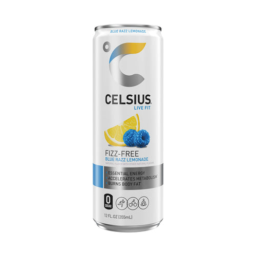 CELSIUS Fizz Free Blue Razz Lemonade Functional Energy Drink 12 fl oz Single Can