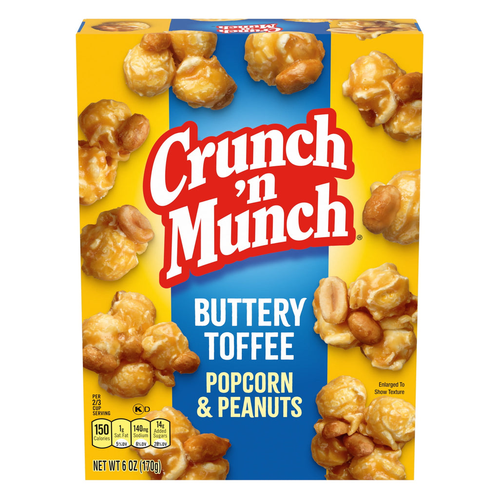 Buttery Toffee Popcorn with Peanuts 6 Oz 1 Count Crunch 'n Munch