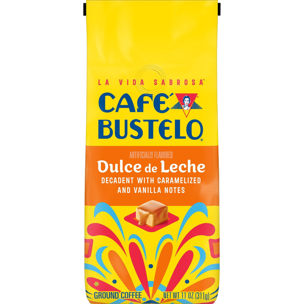 Café Bustelo Dulce de Leche Artificially Flavored Naturally Caffeinated Medium Roast Ground Coffee 11 oz Bag