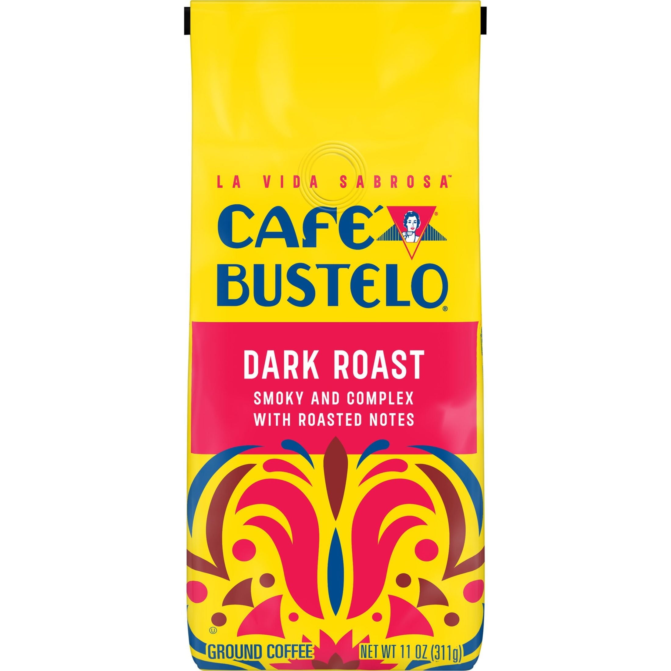 Café Bustelo Naturally Caffeinated Dark Roast Ground Coffee 11 oz Bag