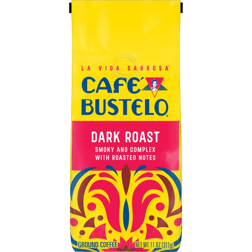 Café Bustelo Naturally Caffeinated Dark Roast Ground Coffee 11 oz Bag