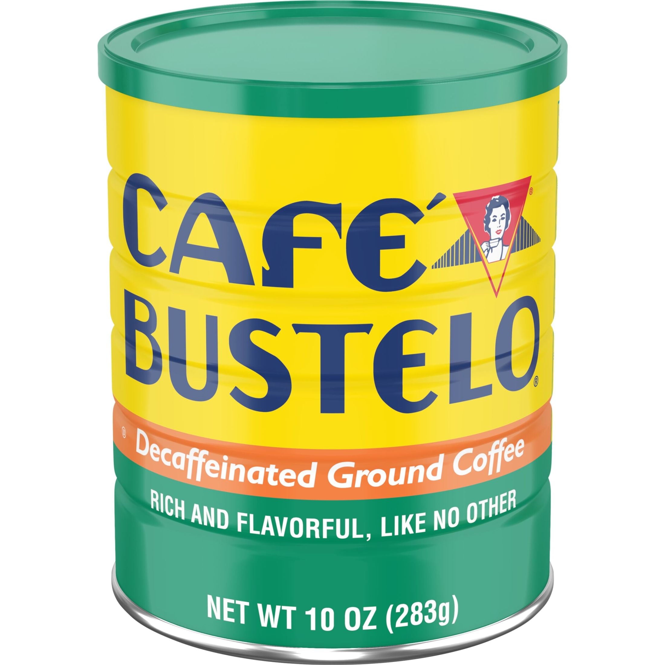 Café Bustelo Decaffeinated Medium Dark Roast Ground Coffee 10 oz Canister