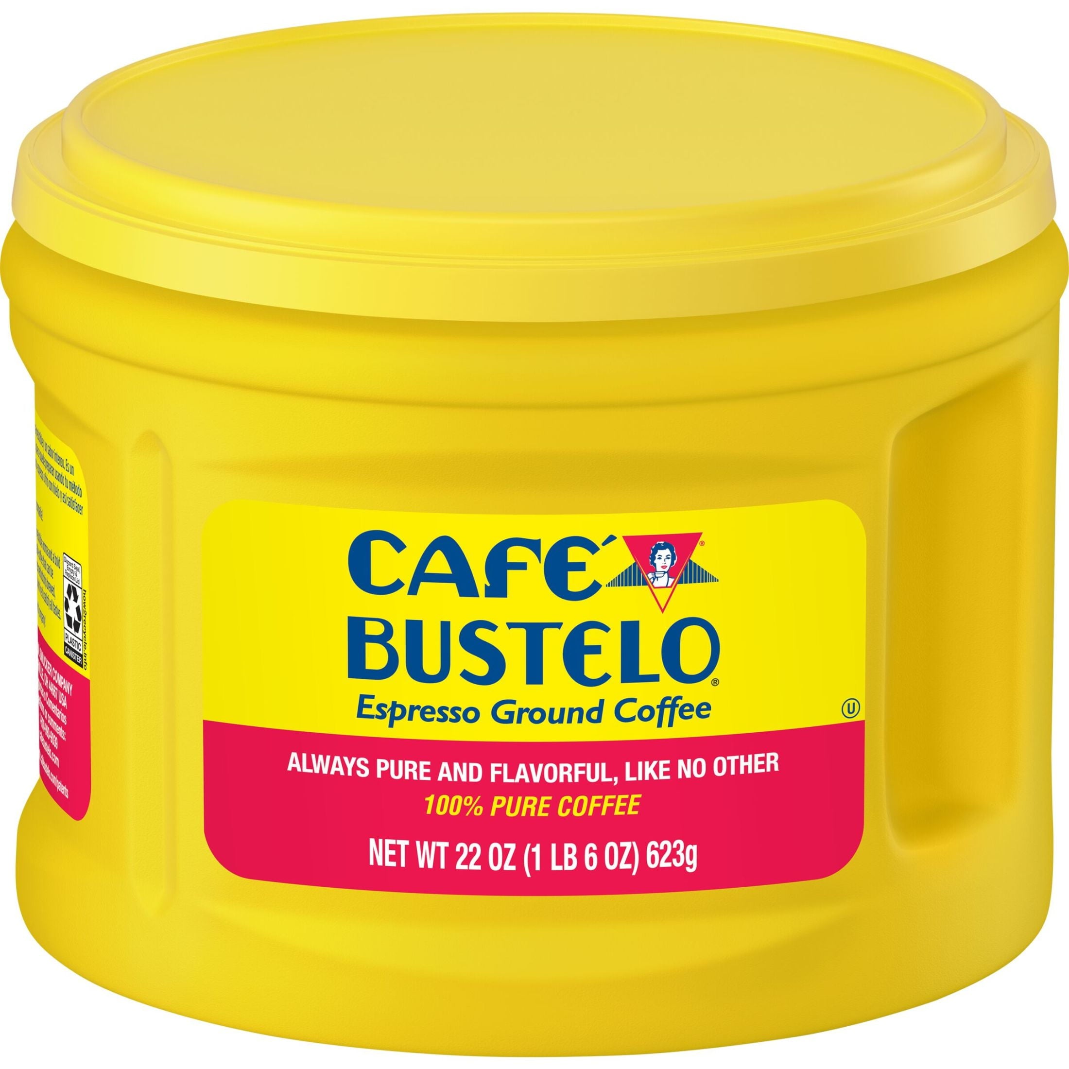 Café Bustelo Naturally Caffeinated Dark Roast Espresso Ground Coffee 22 oz Canister