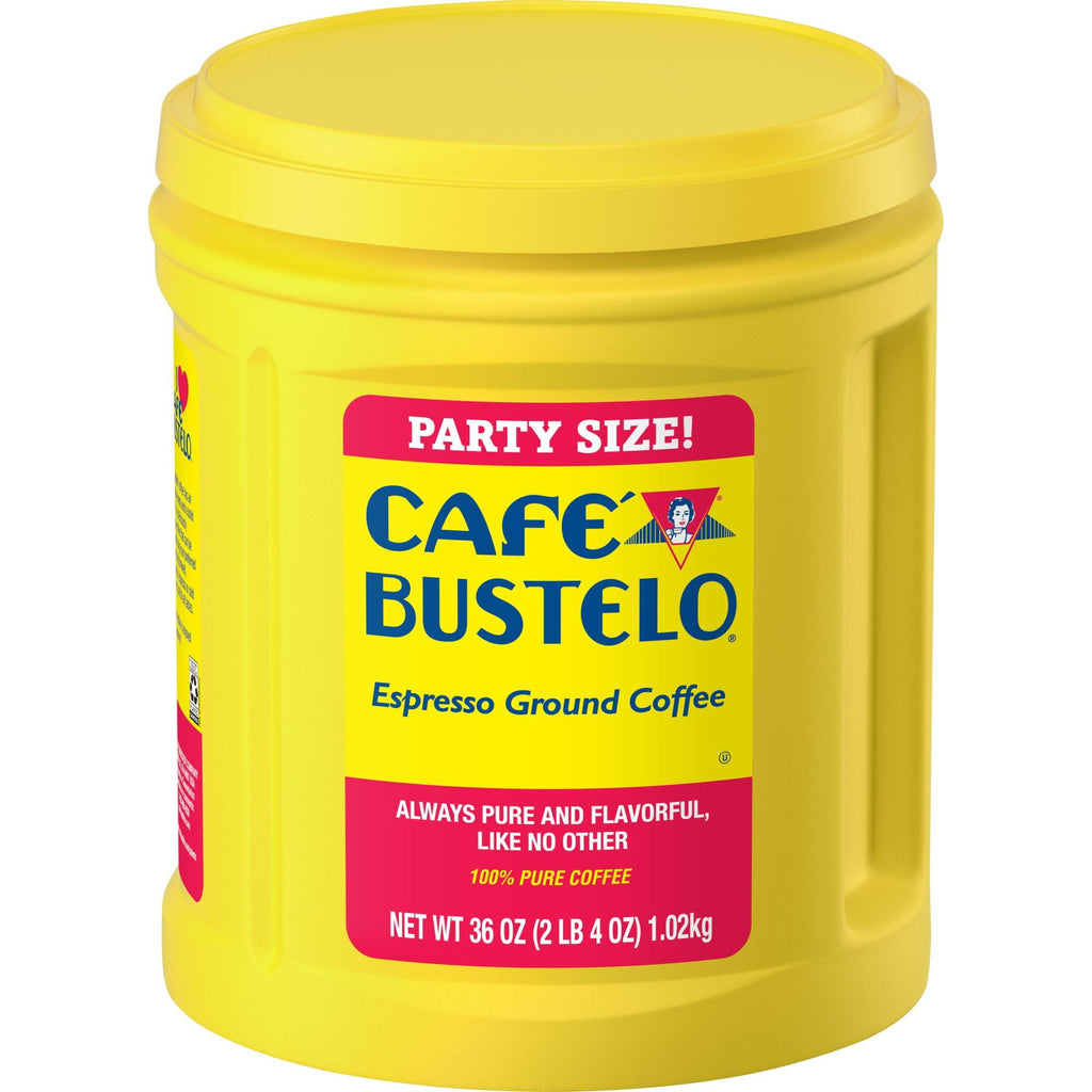 Café Bustelo Espresso Naturally Caffeinated Dark Roast Ground Coffee 36 oz Canister