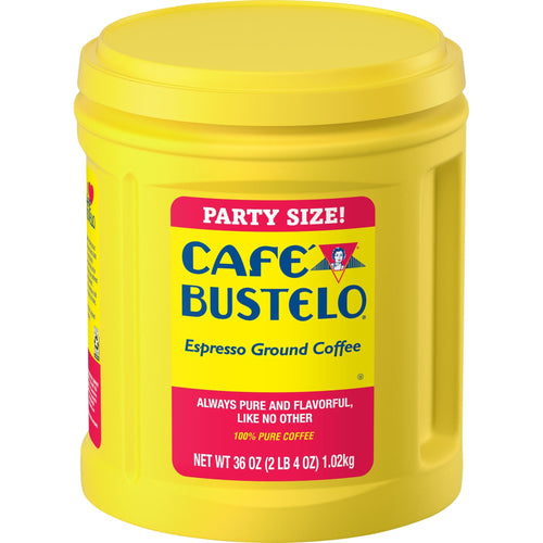 Café Bustelo Espresso Naturally Caffeinated Dark Roast Ground Coffee 36 oz Canister