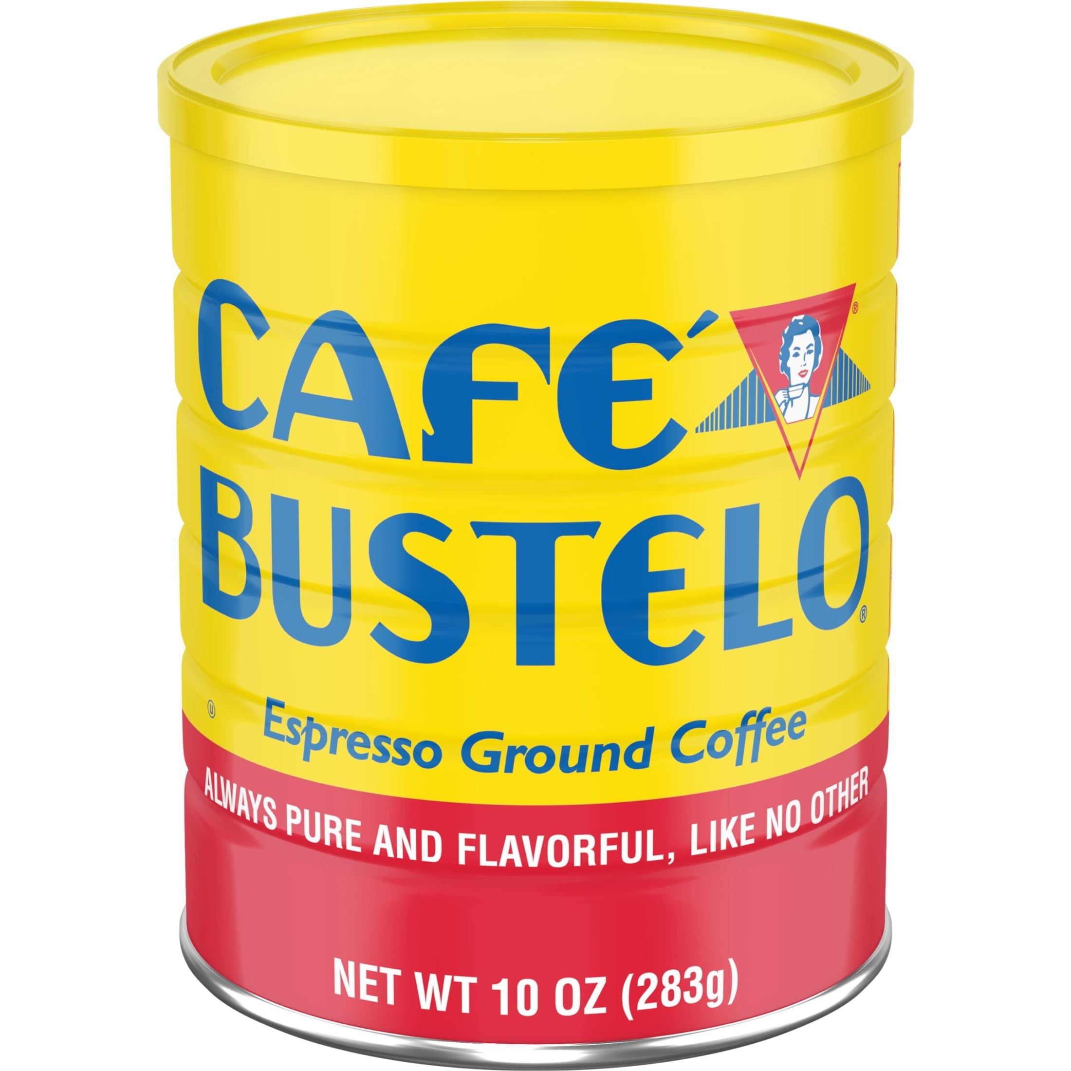 Café Bustelo Espresso Naturally Caffeinated Dark Roast Ground Coffee 10 oz Canister
