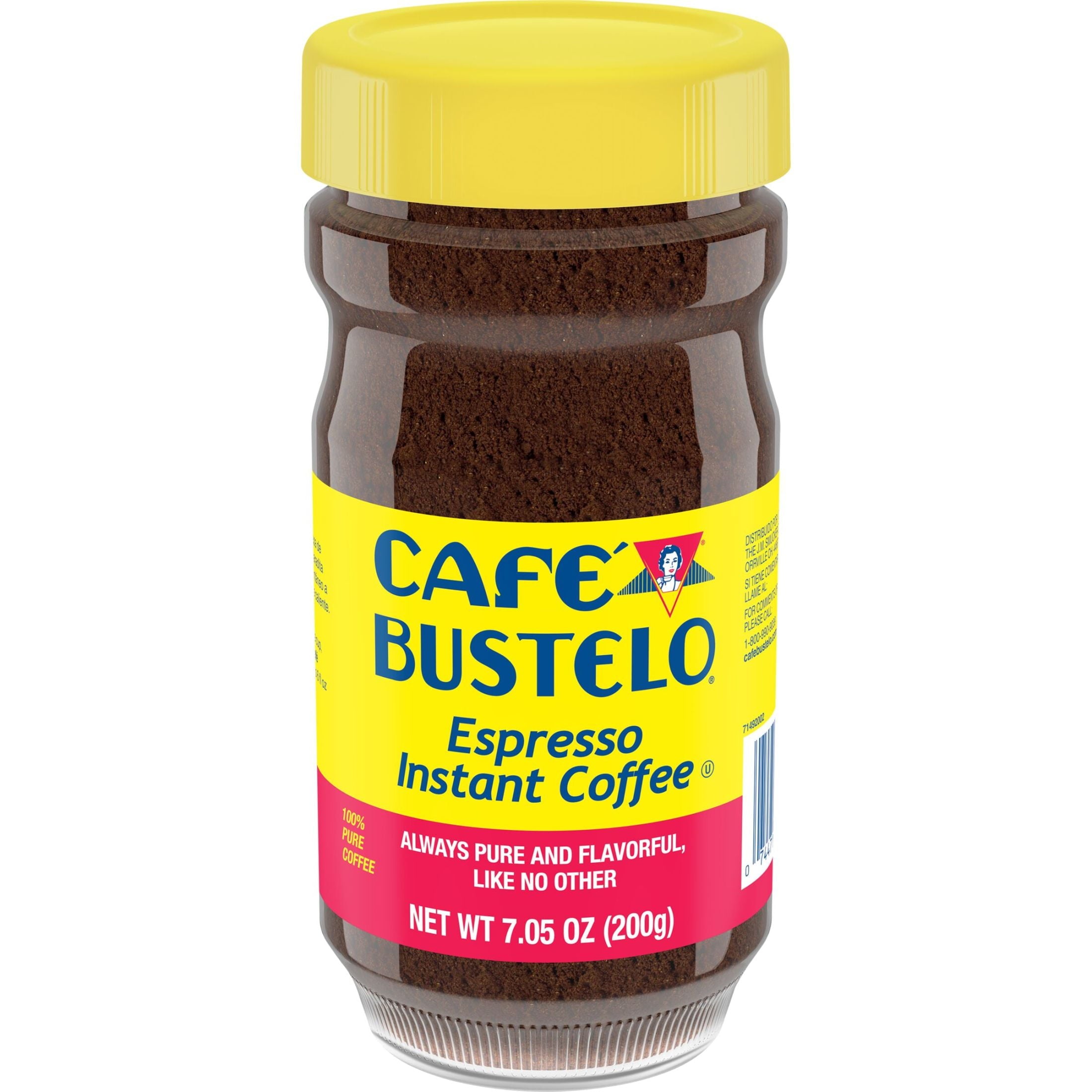 Café Bustelo Espresso Style Naturally Caffeinated Dark Roast Instant Coffee 7.05 oz Jar