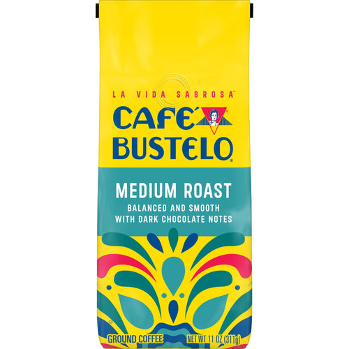 Café Bustelo Naturally Caffeinated Medium Roast Ground Coffee 11 oz Bag
