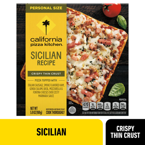 California Pizza Kitchen Sicilian Recipe Personal Size Frozen Pizza 5.9 Oz