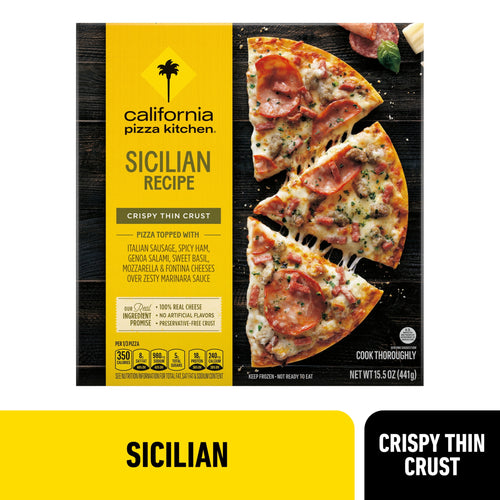California Pizza Kitchen Sicilian Thin Crust Pizza Marinara Sauce Frozen 15.5 Oz
