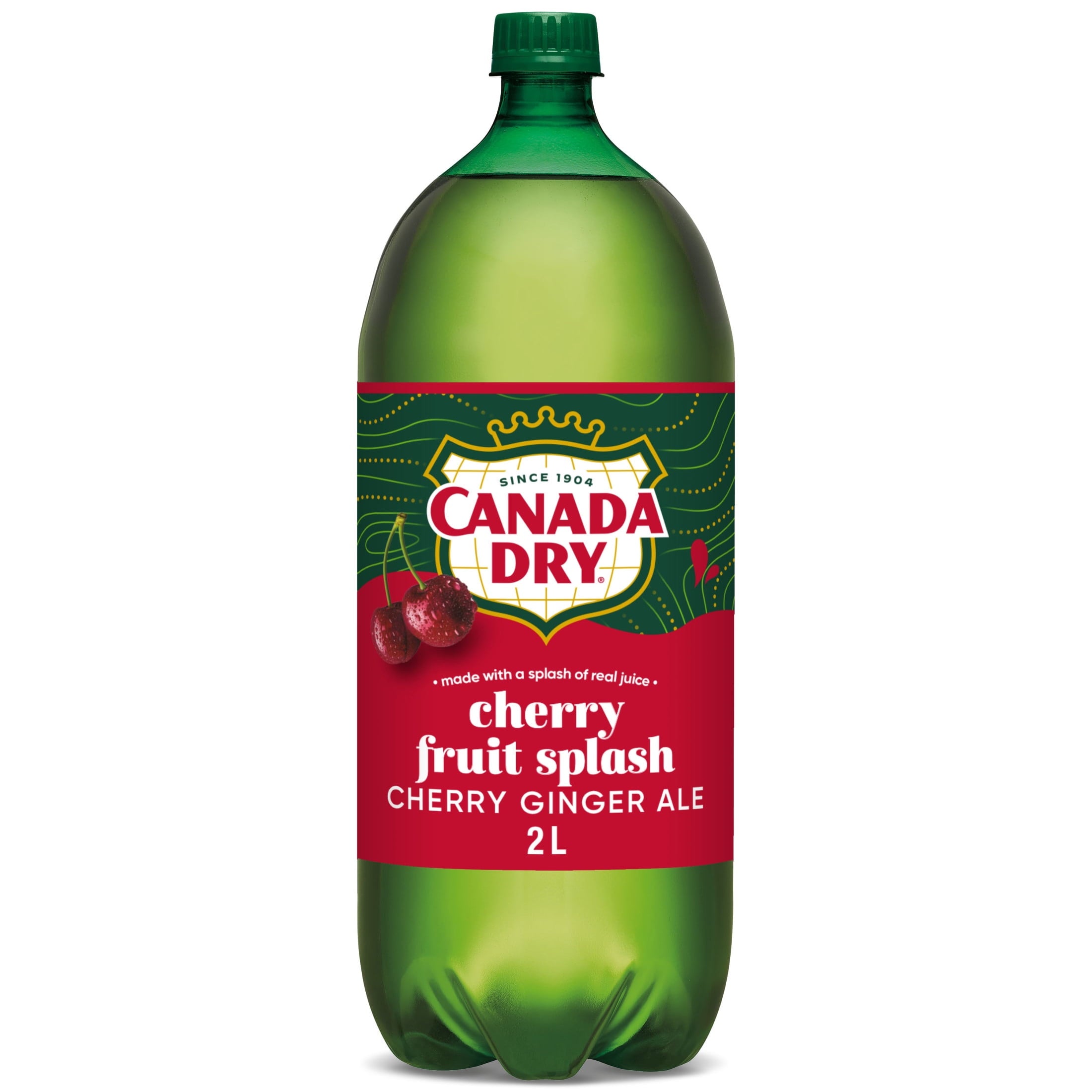 Canada Dry Caffeine Free Fruit Splash Cherry Ginger Ale Soda Pop Bottle 2 L