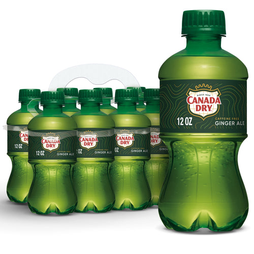 Canada Dry Caffeine Free Ginger Ale Soda Pop Bottles 12 Fl Oz 8 Pack