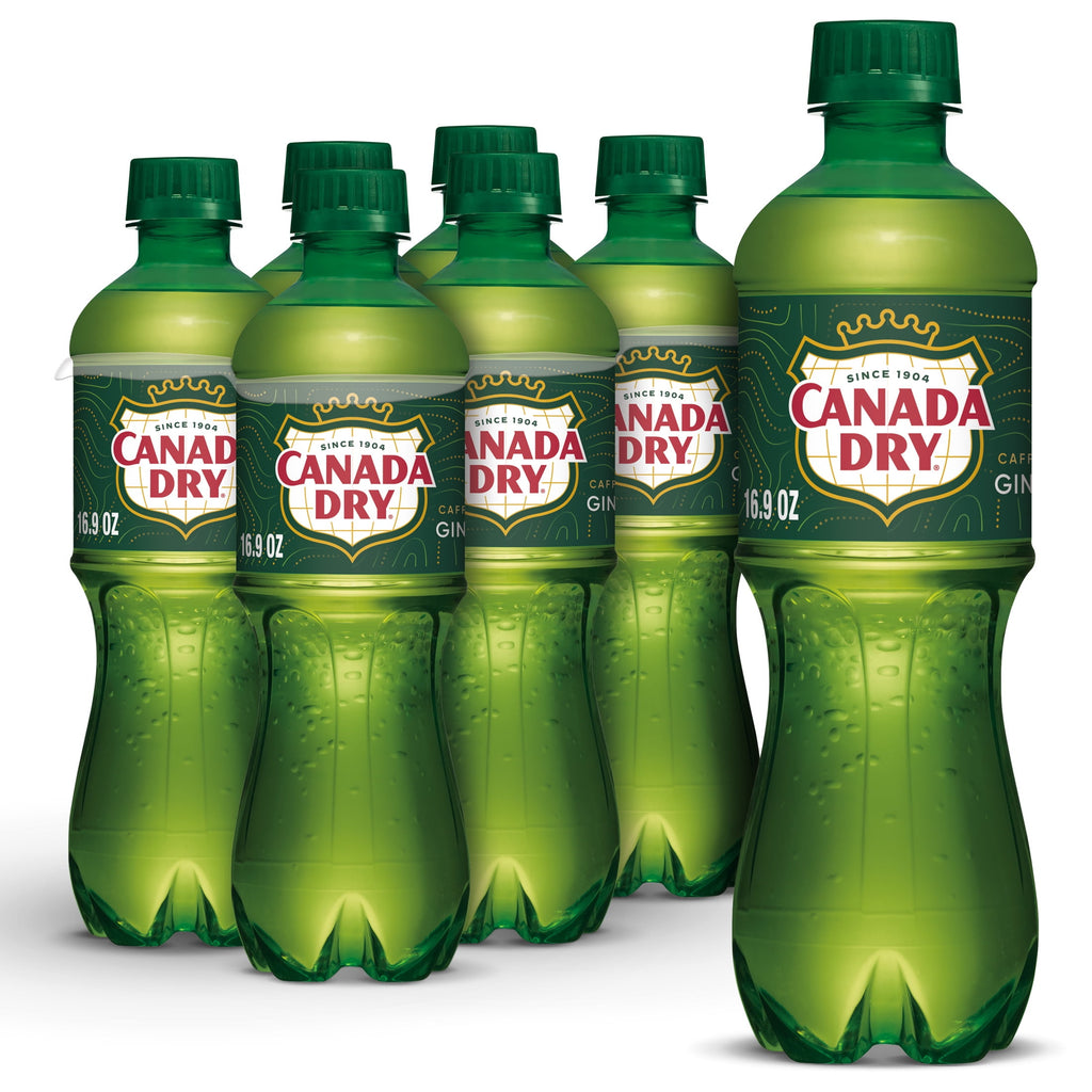 Canada Dry Caffeine Free Ginger Ale Soda Pop Bottles 16.9 Fl Oz 6 Pack