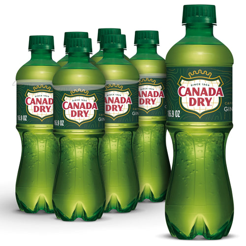Canada Dry Caffeine Free Ginger Ale Soda Pop Bottles 16.9 Fl Oz 6 Pack