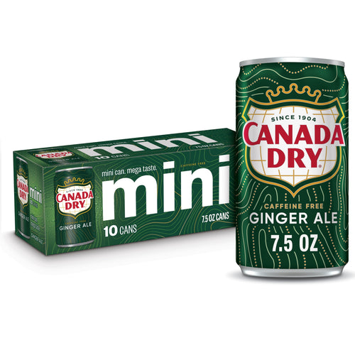 Canada Dry Caffeine Free Ginger Ale Soda Pop Cans 7.5 Fl Oz 10 Pack