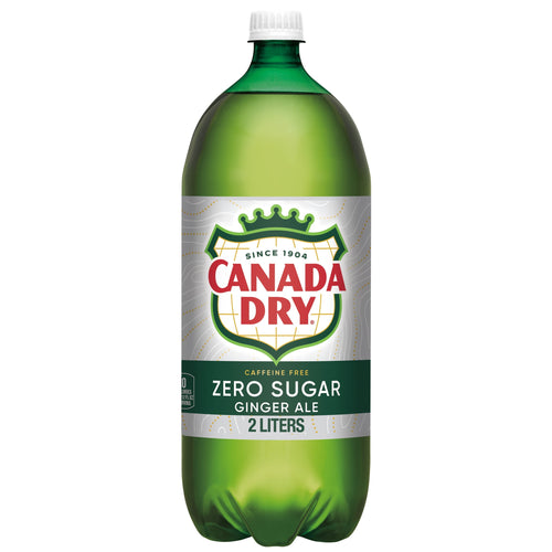 Canada Dry Caffeine Free Zero Sugar Ginger Ale Soda Pop Bottle 2 L