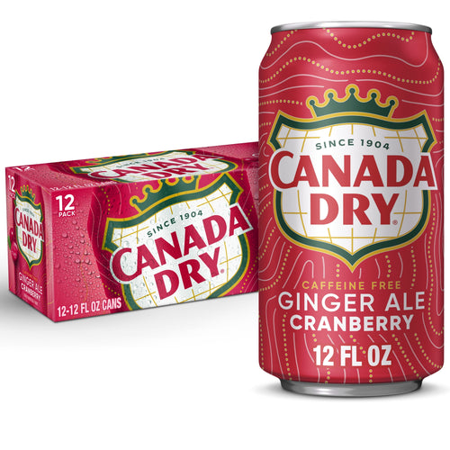 Canada Dry Caffeine Free Cranberry Ginger Ale Soda Pop Cans 12 Fl Oz 12 Pack